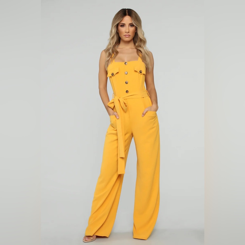 Janeska Wide Leg Jumpsuit - Yellow